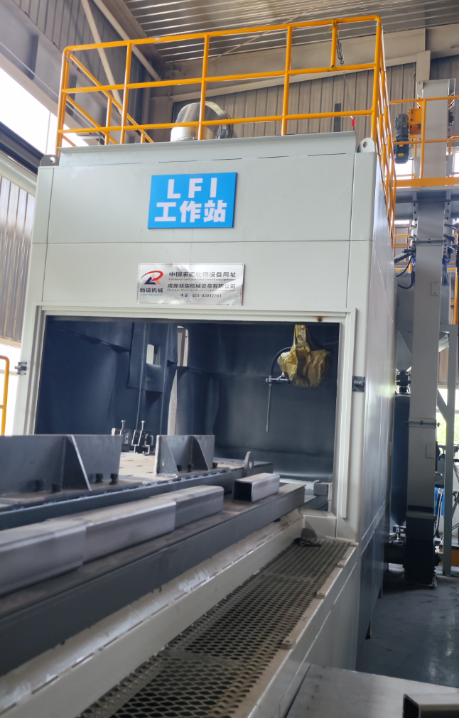 無塵環(huán)保自動噴砂機(jī)，車間更安全更規(guī)范